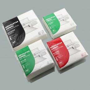 FSC1 to 4ply customized paper napkin Biodegradable and Food safe paper napkin Virgin, mixed, recycled or bamboo pulp available